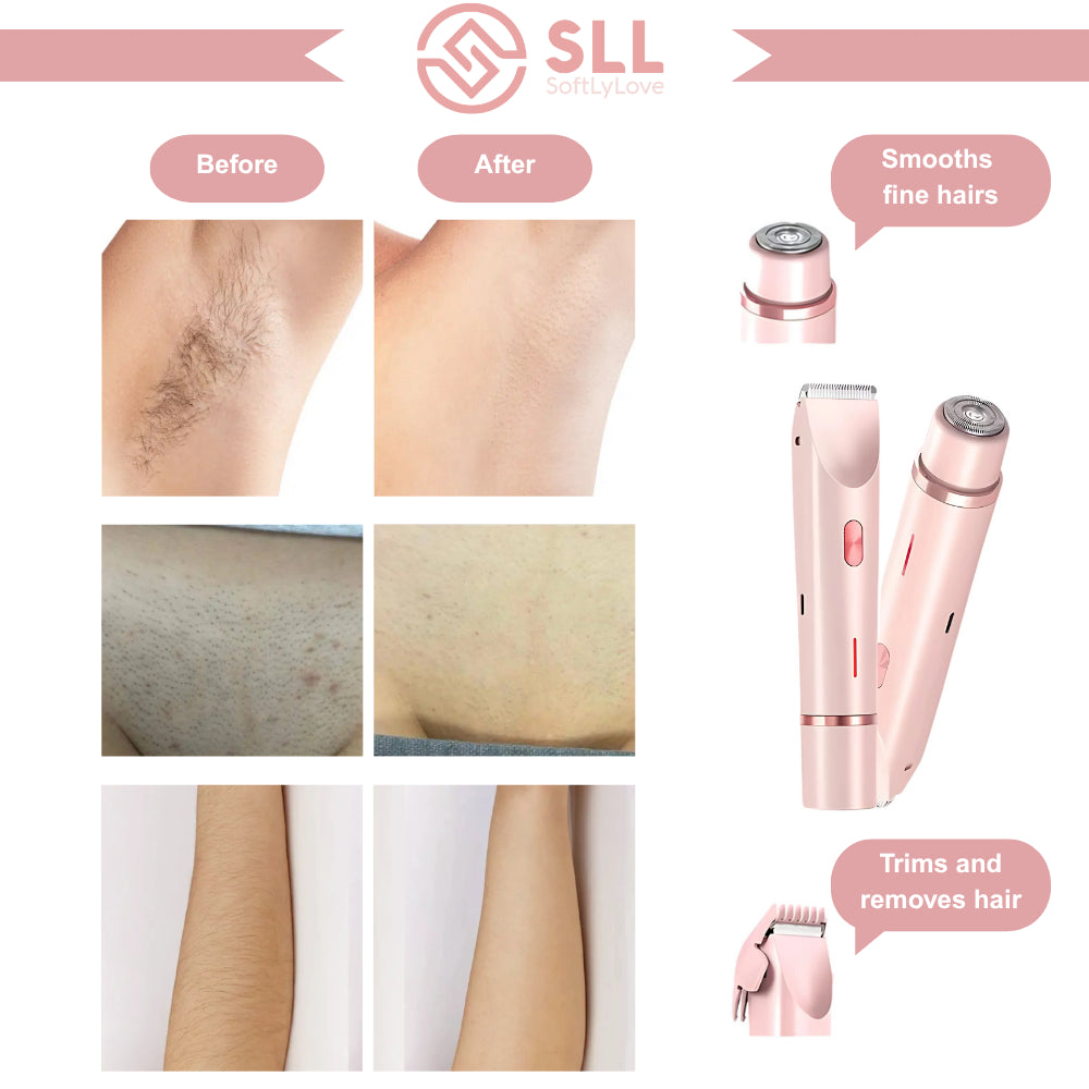 SOFTLYLOVE™ DUALGLOW 2  - IN - 1 SHAVER & PRECISION TRIMMER FOR WOMEN SLL001